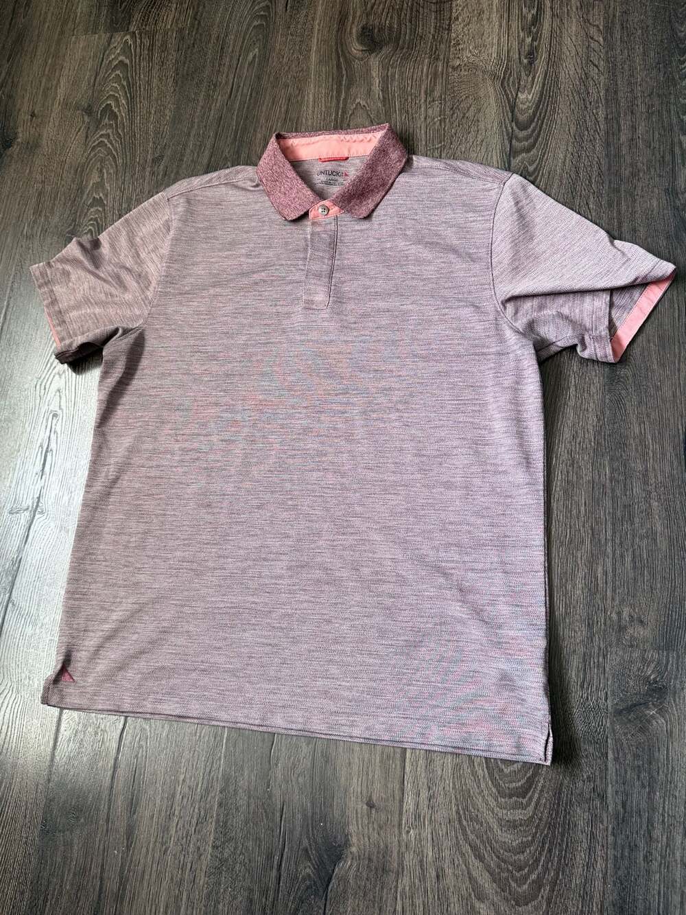 UNTUCKit Hannifer Polo Shirt Men's Large Pink